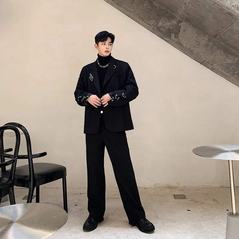 Handsome suit with hoop decoration - WAlMYe #