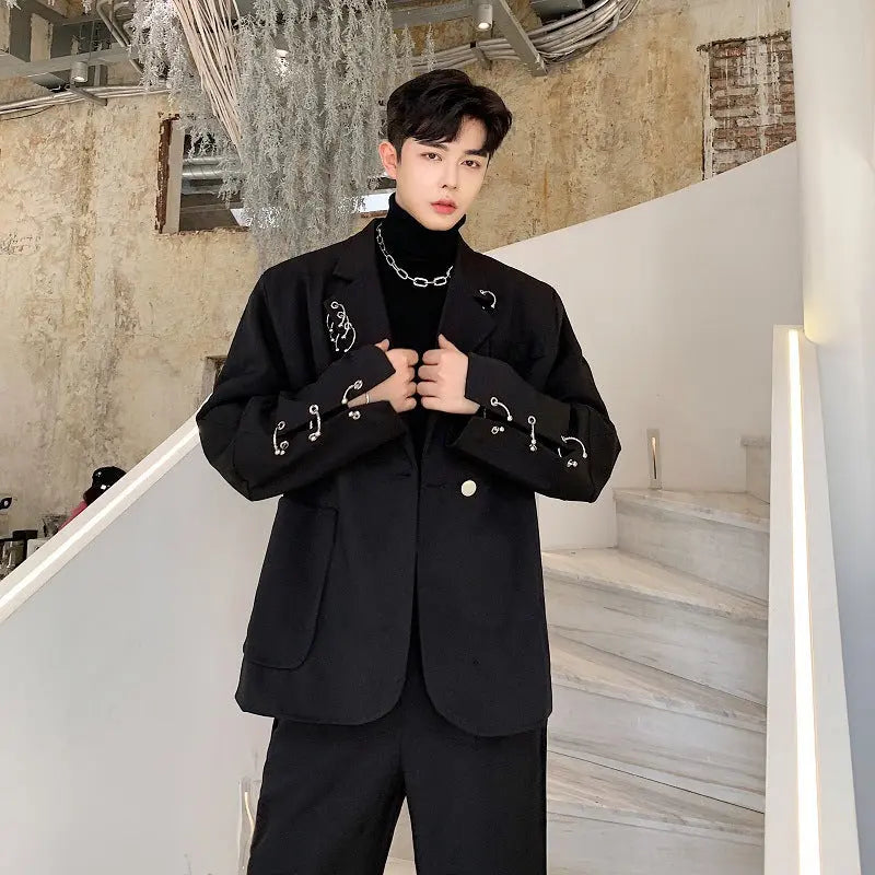 Handsome suit with hoop decoration - WAlMYe #