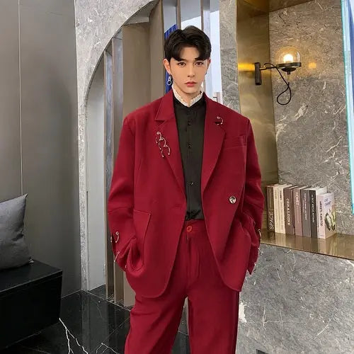 Handsome suit with hoop decoration - WAlMYe #