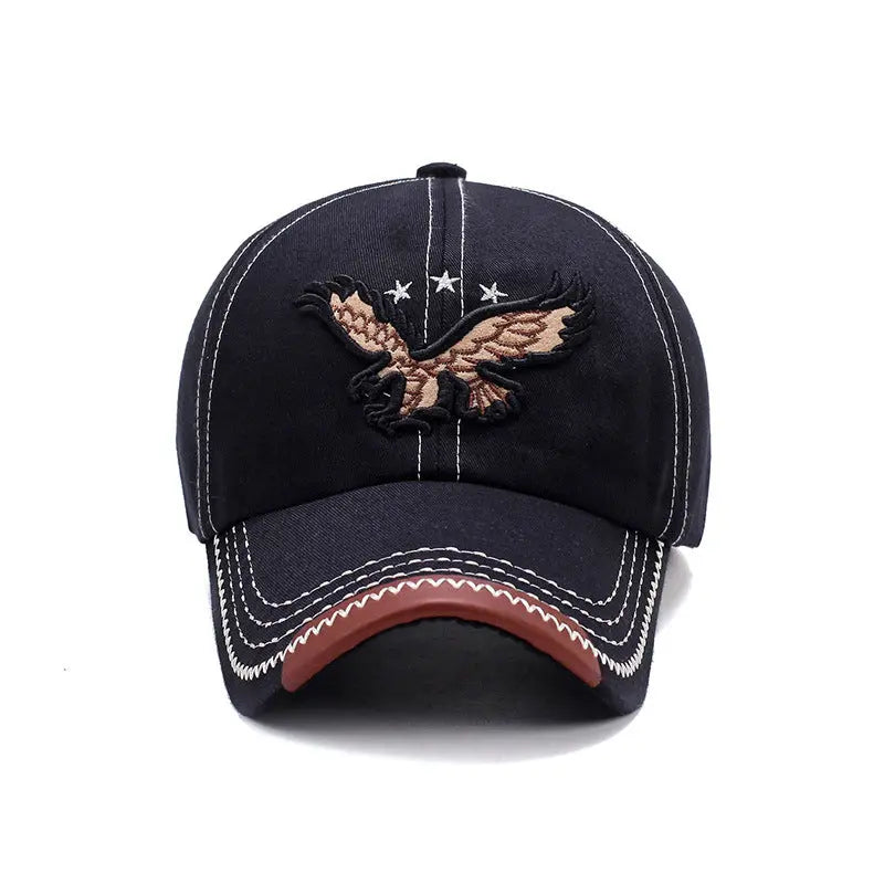Hat Boy And Girl Sunshade Baseball Cap Eagle Embroidery Korean Style - WAlMYe #