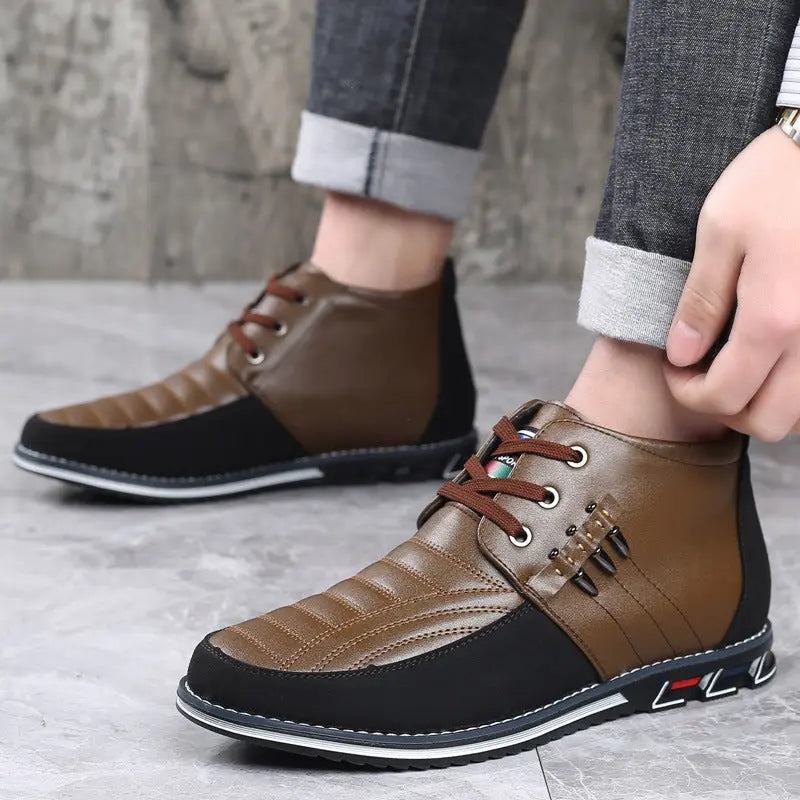 High-top Men's Shoes Casual Fashion Plus Size - WAlMYe #