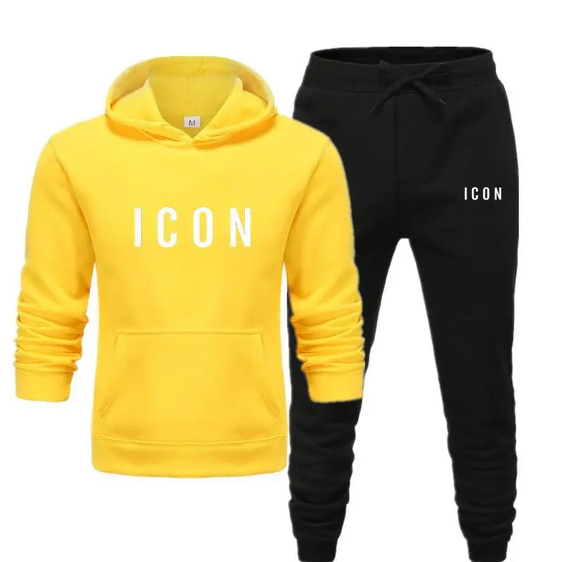 Hooded Sweater And Trousers Fleece Warm Suit - WAlMYe #