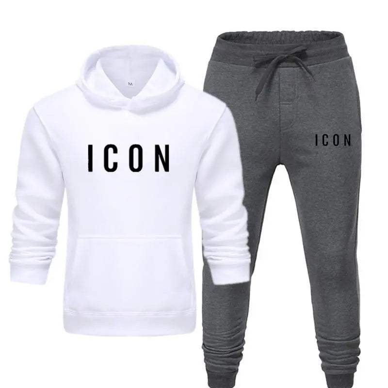Hooded Sweater And Trousers Fleece Warm Suit - WAlMYe #
