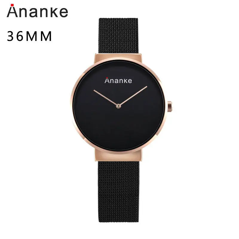 Hot Models Couple Watches A Pair Of Fashionable Watches Women's Mesh Strap Watches Men's - WAlMYe #