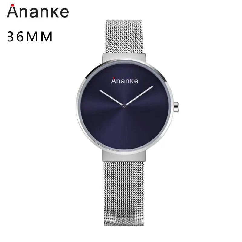 Hot Models Couple Watches A Pair Of Fashionable Watches Women's Mesh Strap Watches Men's - WAlMYe #