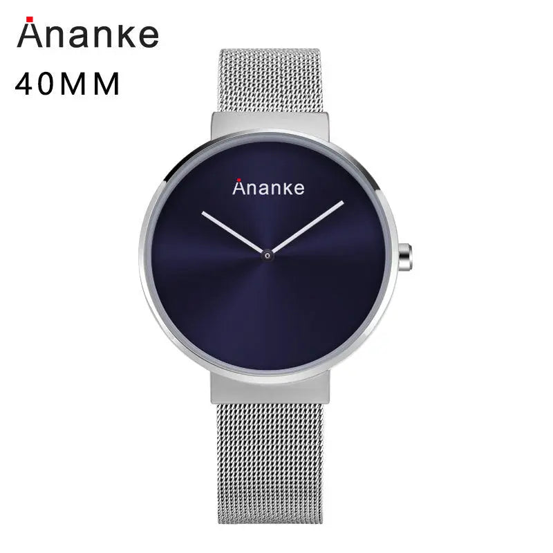 Hot Models Couple Watches A Pair Of Fashionable Watches Women's Mesh Strap Watches Men's - WAlMYe #