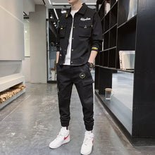 Load image into Gallery viewer, Jacket Men&#39;s Casual Suit Korean Version Of The Trend Of Slim And Handsome A Set Of Clothes - WAlMYe #
