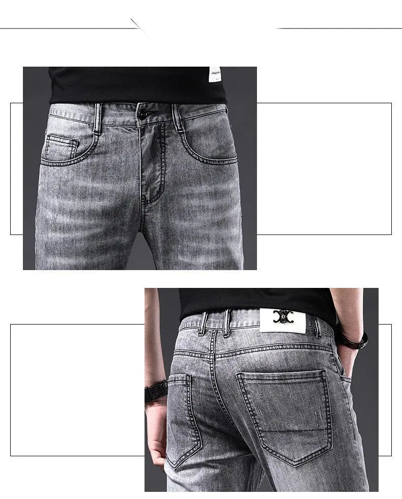 Jeans Men's Summer Thin Fit Straight Sleeve - WAlMYe #