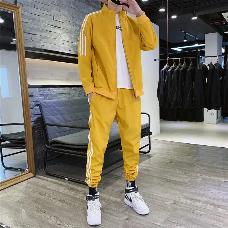 Korean Fashion Sports Men's Jacket Suit - WAlMYe #