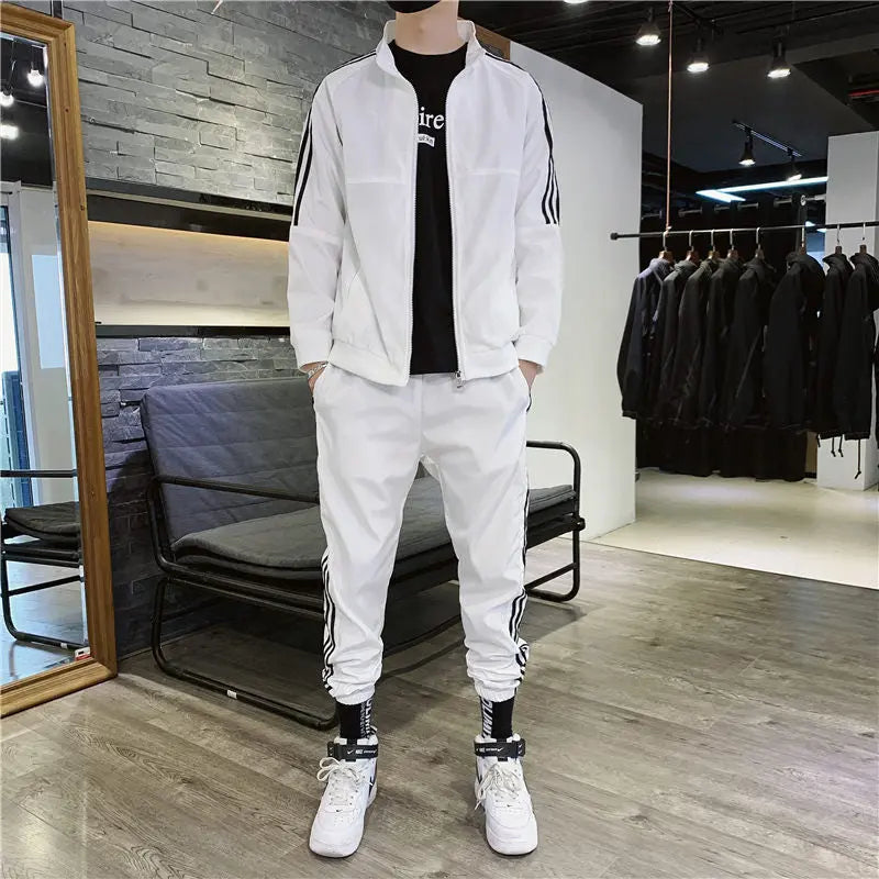 Korean Fashion Sports Men's Jacket Suit - WAlMYe #