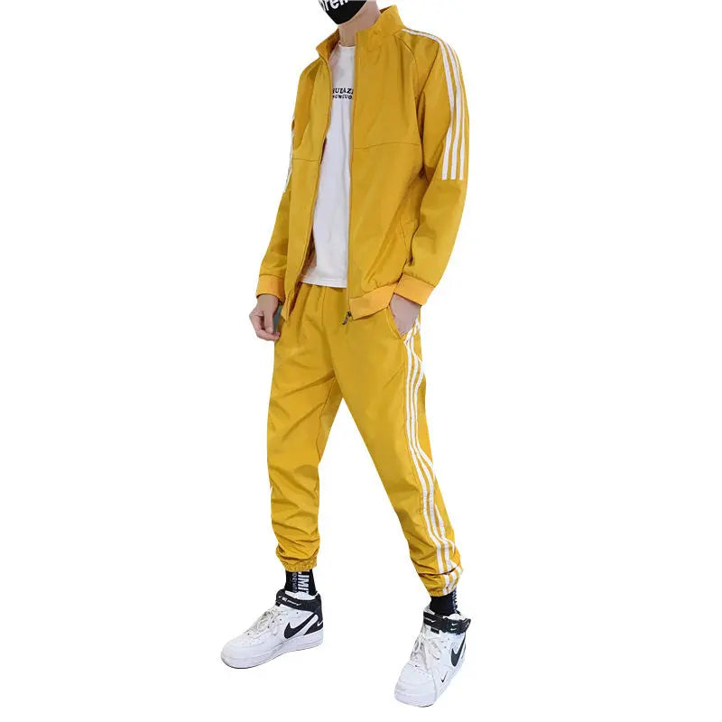 Korean Fashion Sports Men's Jacket Suit - WAlMYe #