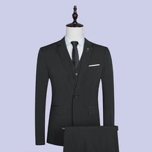 Load image into Gallery viewer, Korean Style Slim Vertical Stripe Suit Three-piece Suit - WAlMYe #
