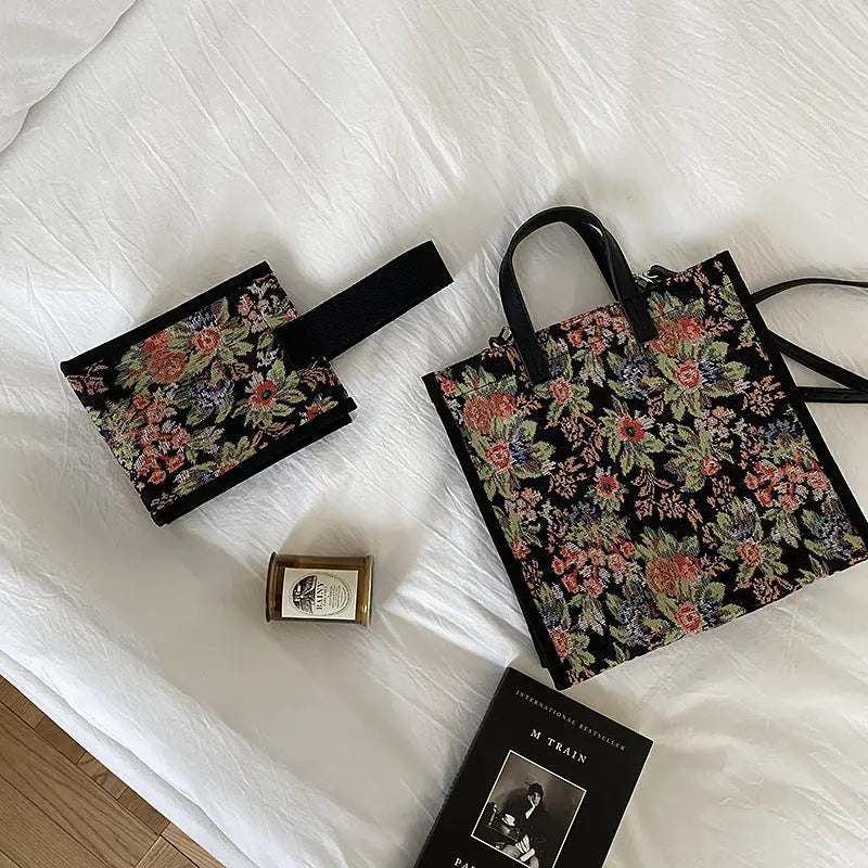 Ladies Shoulder Bags Crossbody Bags Canvas Bags Flower Shoulder Bags - WAlMYe #