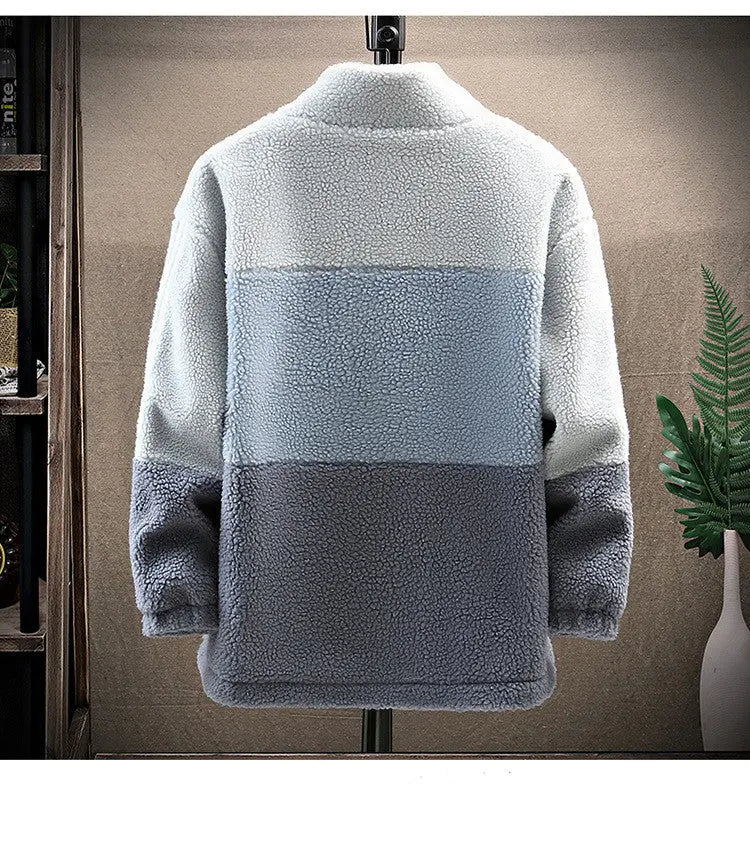 Lamb wool Hong Kong style loose men's cotton coat - WAlMYe #