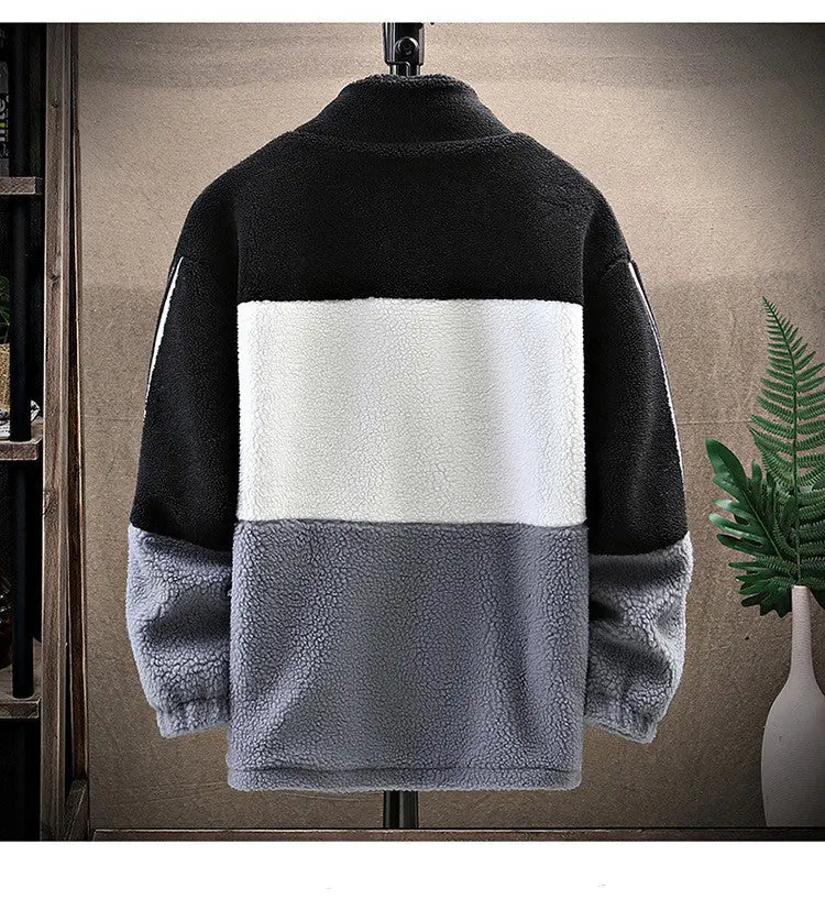 Lamb wool Hong Kong style loose men's cotton coat - WAlMYe #