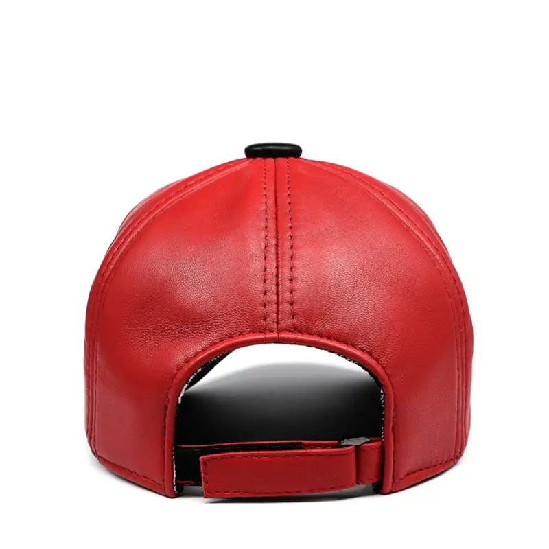 Lambskin Genuine Leather Baseball Cap For Men And Women Couples - WAlMYe #
