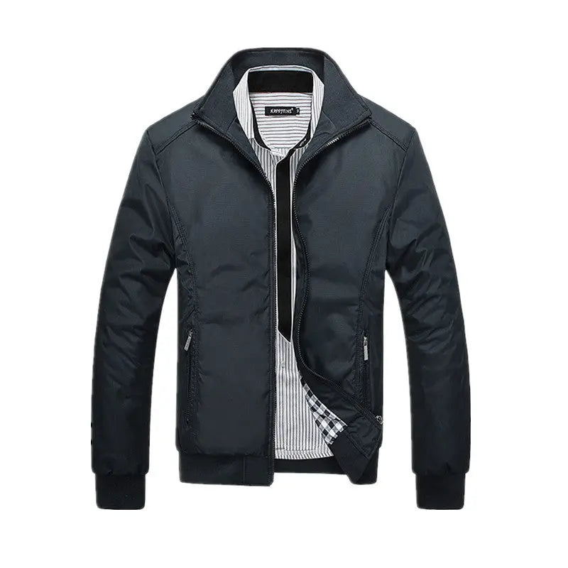 Large Size Stand Collar Men's Casual Jacket - WAlMYe #