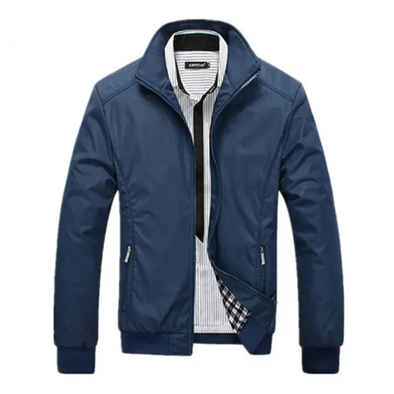 Large Size Stand Collar Men's Casual Jacket - WAlMYe #
