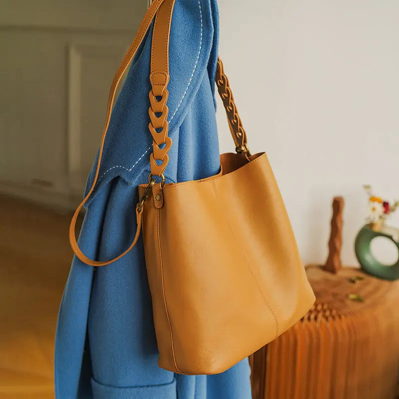 Leather Female Package Plant Tanned Cow Leather Large Capacity Handbag - WAlMYe #