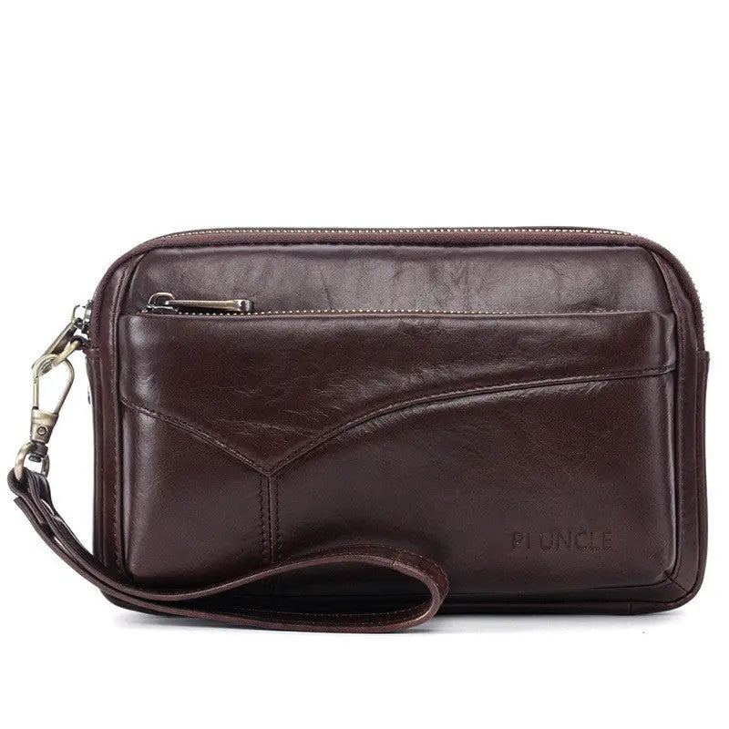 Leather Men's Hand Wallet Multifunctional Handle - WAlMYe #