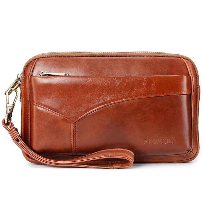 Leather Men's Hand Wallet Multifunctional Handle - WAlMYe #