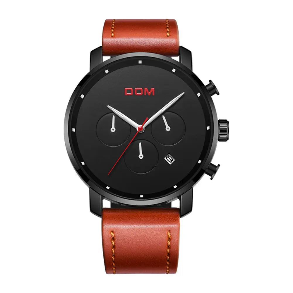 Leather waterproof casual belt watch - WAlMYe #