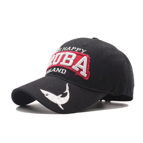 Letter Shark Embroidered Baseball Cap Duck Tongue - WAlMYe #