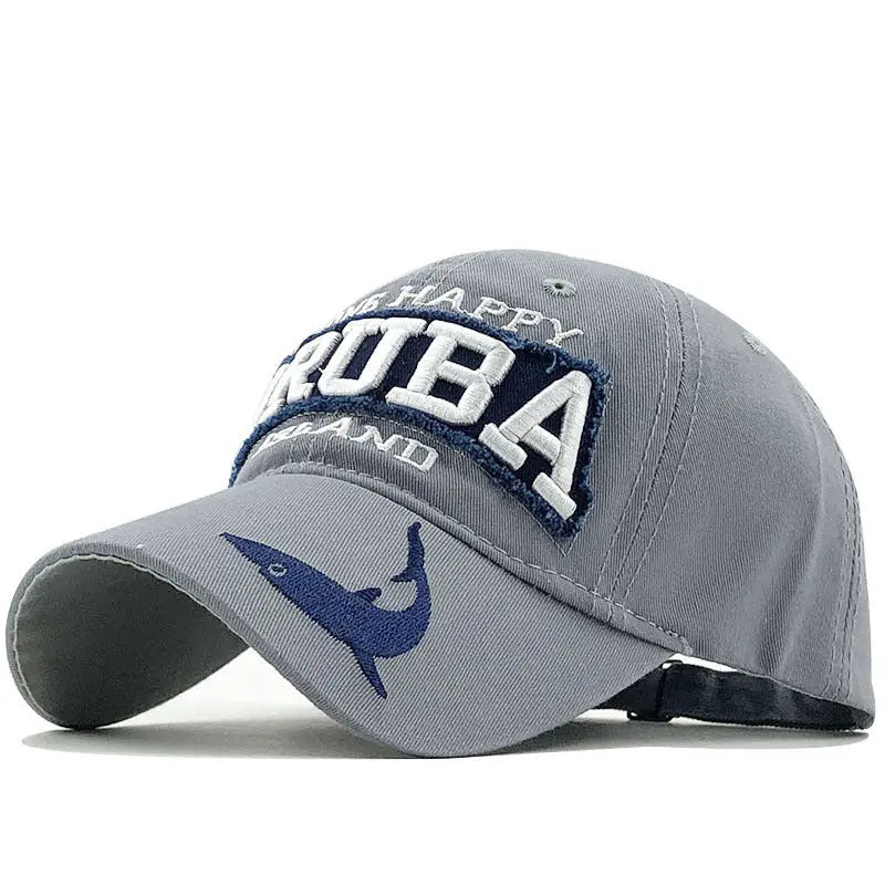 Letter Shark Embroidered Baseball Cap Duck Tongue - WAlMYe #