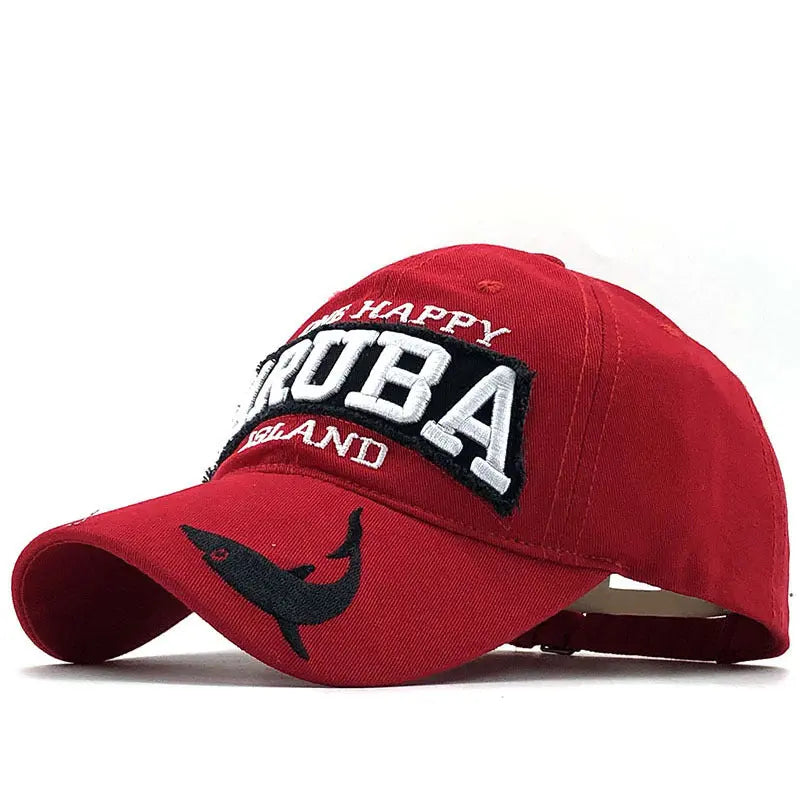 Letter Shark Embroidered Baseball Cap Duck Tongue - WAlMYe #