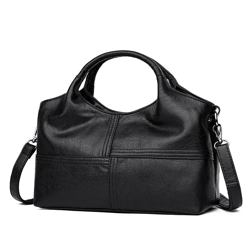 Lightweight Splicing Soft Leather Large Capacity Fashionable Mother Bag - WAlMYe #