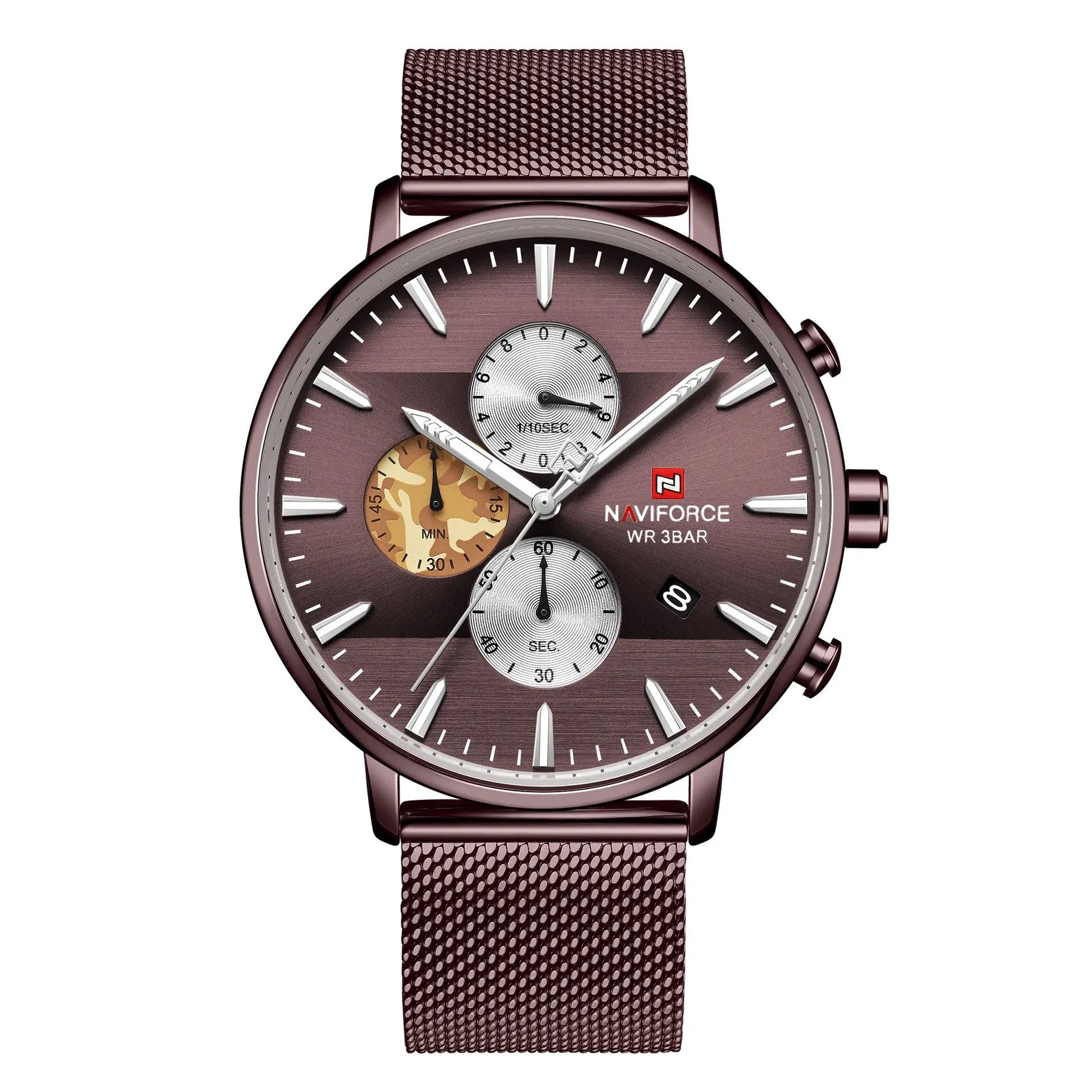 Lingxiang 9169 Mesh Strap Watch Camouflage Strap Men'S Watch Waterproof Quartz Six-Hand Quartz Watch - WAlMYe #