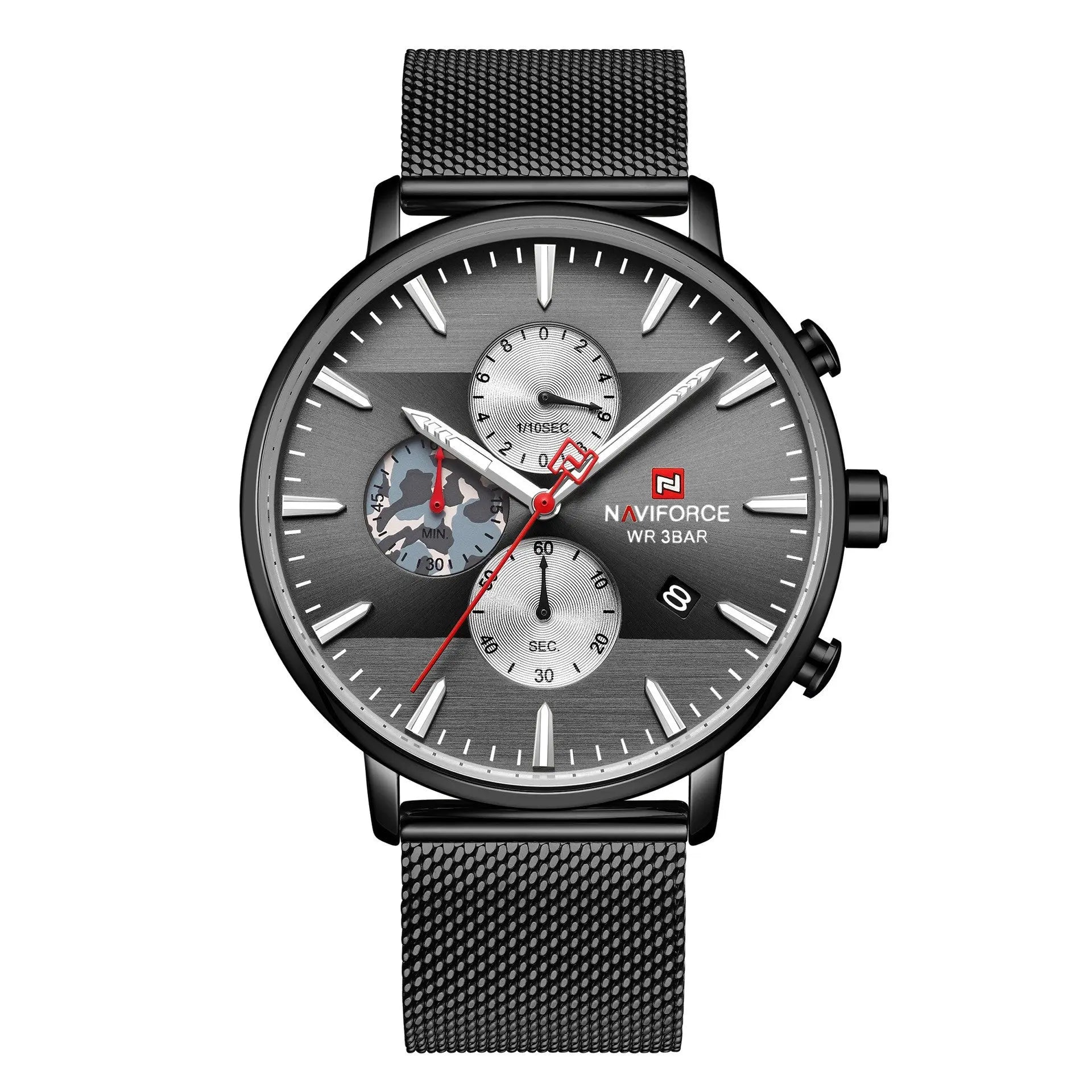 Lingxiang 9169 Mesh Strap Watch Camouflage Strap Men'S Watch Waterproof Quartz Six-Hand Quartz Watch - WAlMYe #