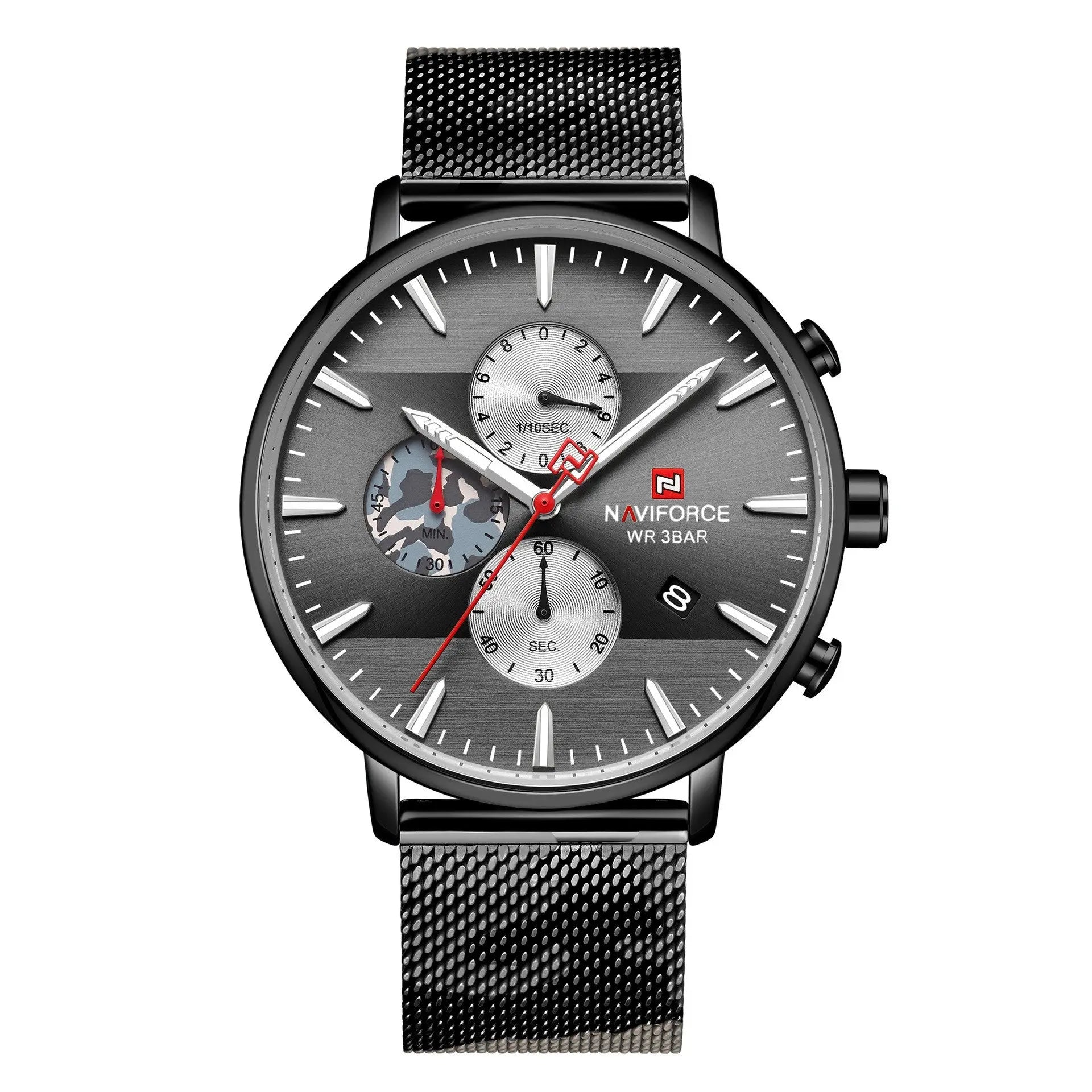 Lingxiang 9169 Mesh Strap Watch Camouflage Strap Men'S Watch Waterproof Quartz Six-Hand Quartz Watch - WAlMYe #