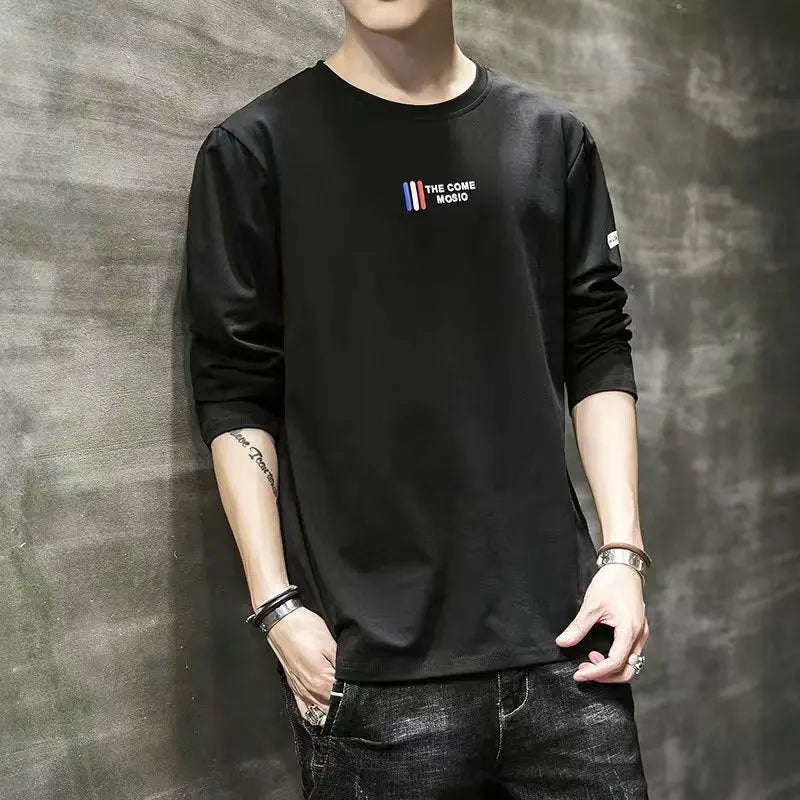 Long-sleeved T-shirt Men's Autumn Simple Loose Bottoming Shirt Autumn Clothes - WAlMYe #