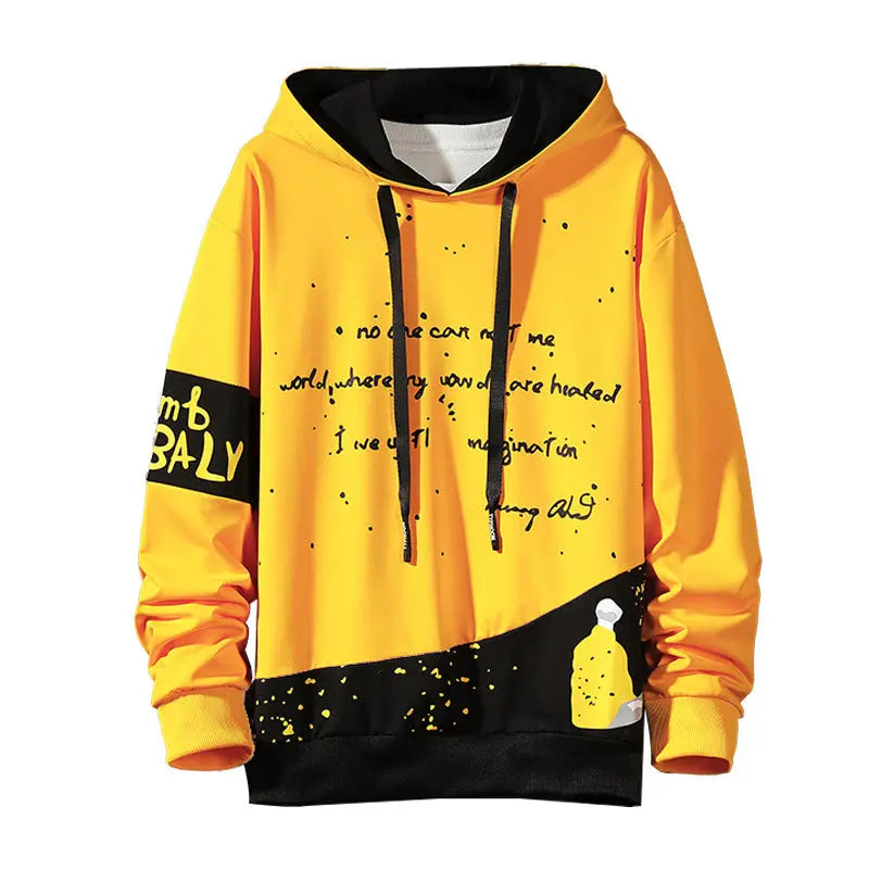 Loose Hooded Long Sleeve Sweater Men's Dress Men's Coat - WAlMYe #