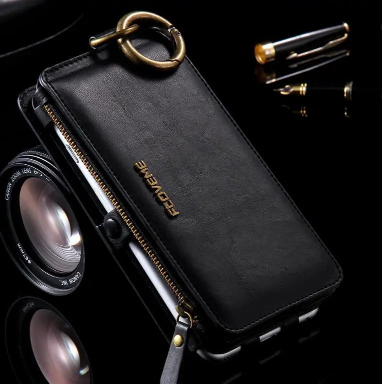 Luxury PU Leather Case For 8 Plus X XR XS Max 11 Flip Stand Wallet Cases For  8 7 Plus 6s SE Pouch Capinhas - WAlMYe #