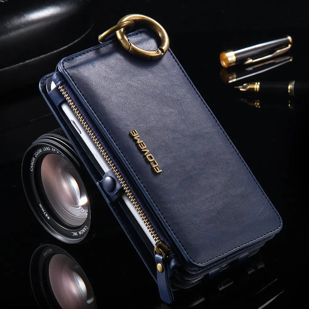 Luxury PU Leather Case For 8 Plus X XR XS Max 11 Flip Stand Wallet Cases For  8 7 Plus 6s SE Pouch Capinhas - WAlMYe #