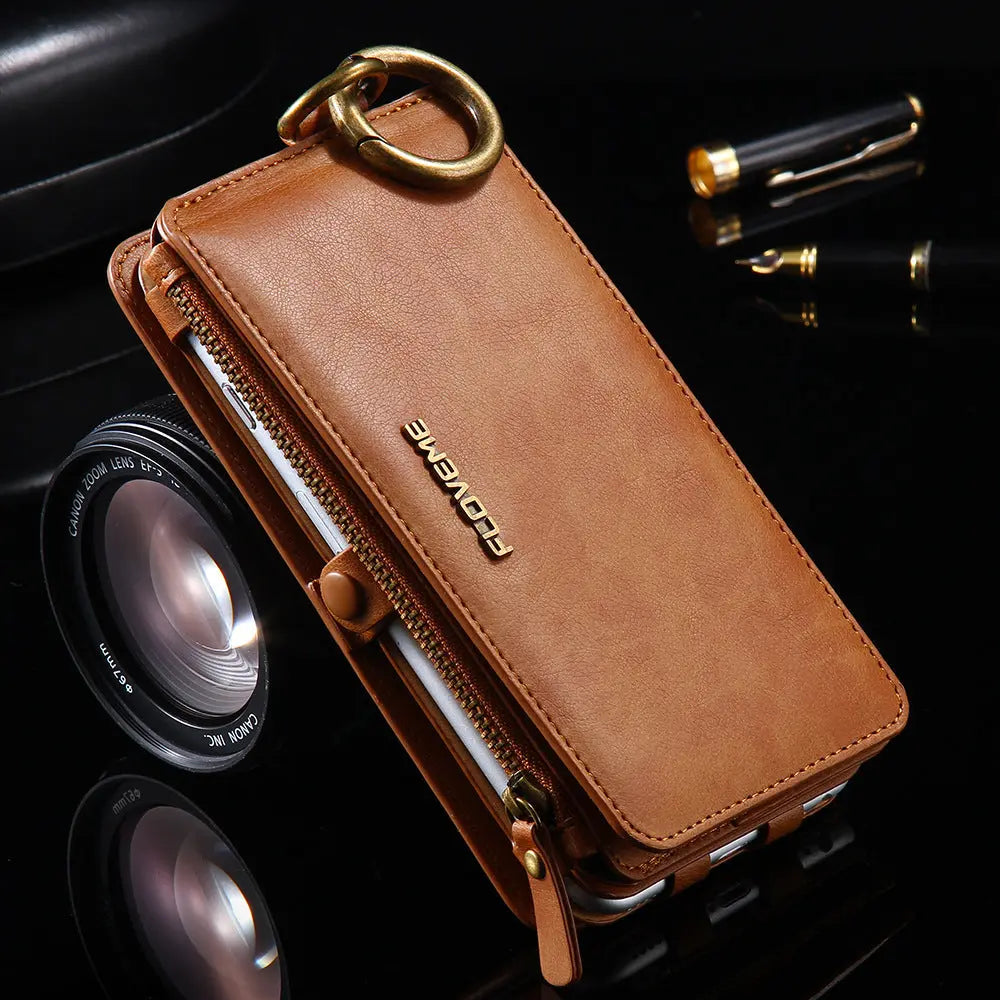 Luxury PU Leather Case For 8 Plus X XR XS Max 11 Flip Stand Wallet Cases For  8 7 Plus 6s SE Pouch Capinhas - WAlMYe #