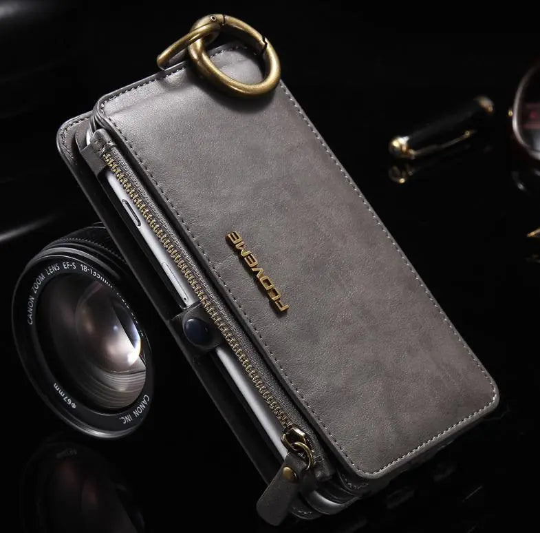 Luxury PU Leather Case For 8 Plus X XR XS Max 11 Flip Stand Wallet Cases For  8 7 Plus 6s SE Pouch Capinhas - WAlMYe #