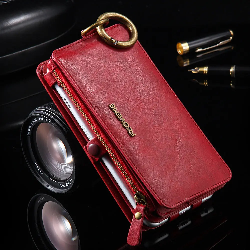 Luxury PU Leather Case For 8 Plus X XR XS Max 11 Flip Stand Wallet Cases For  8 7 Plus 6s SE Pouch Capinhas - WAlMYe #