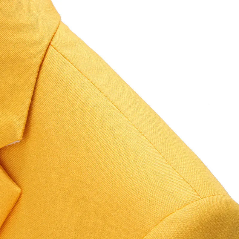 Male Host Two-piece Large Size Solid Color Suit - WAlMYe #