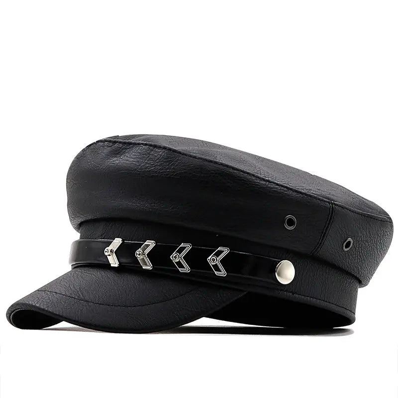Men And Women Retro Personality Chain Navy Hat - WAlMYe #