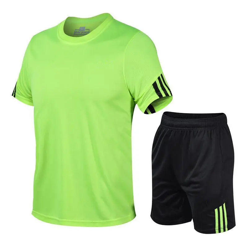 Men Sports Suit Track Suit Running Suit Gym Two Piece Quick Drying Clothes - WAlMYe #