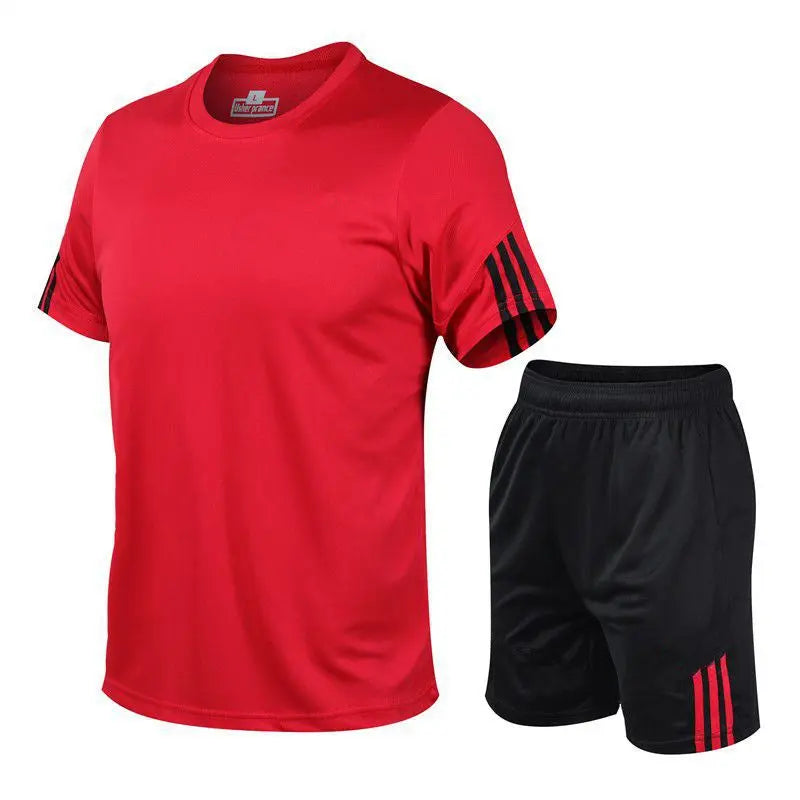 Men Sports Suit Track Suit Running Suit Gym Two Piece Quick Drying Clothes - WAlMYe #