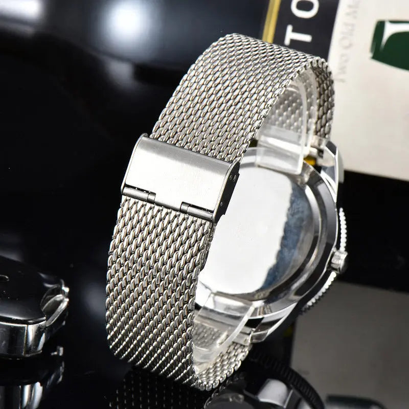 Men's 3 Hands Stylish High Quality Steel Band Quartz - WAlMYe #