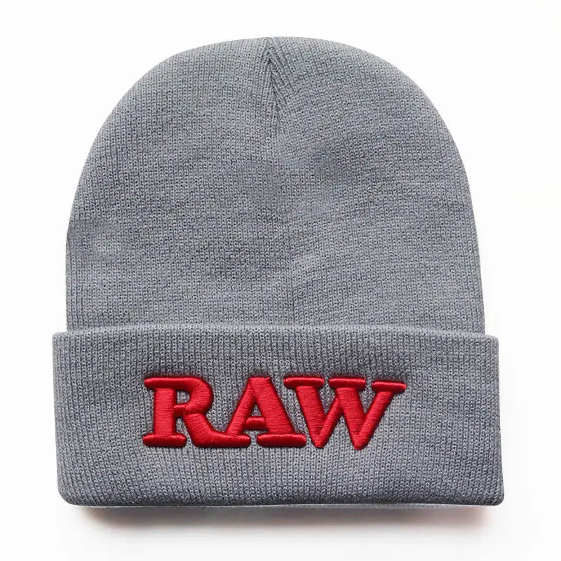 Men's And Women's Autumn And Winter Letters RAW Embroidery Knitted Hat - WAlMYe #