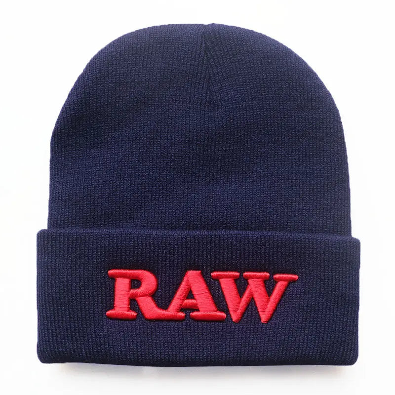 Men's And Women's Autumn And Winter Letters RAW Embroidery Knitted Hat - WAlMYe #