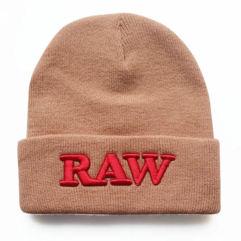 Men's And Women's Autumn And Winter Letters RAW Embroidery Knitted Hat - WAlMYe #