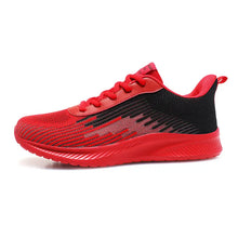 Load image into Gallery viewer, Men&#39;s And Women&#39;s Trendy Red Sneakers Knit Breathable Wear-resistant Non Slip Lace-Up Outdoor Walking Shoes - WAlMYe #
