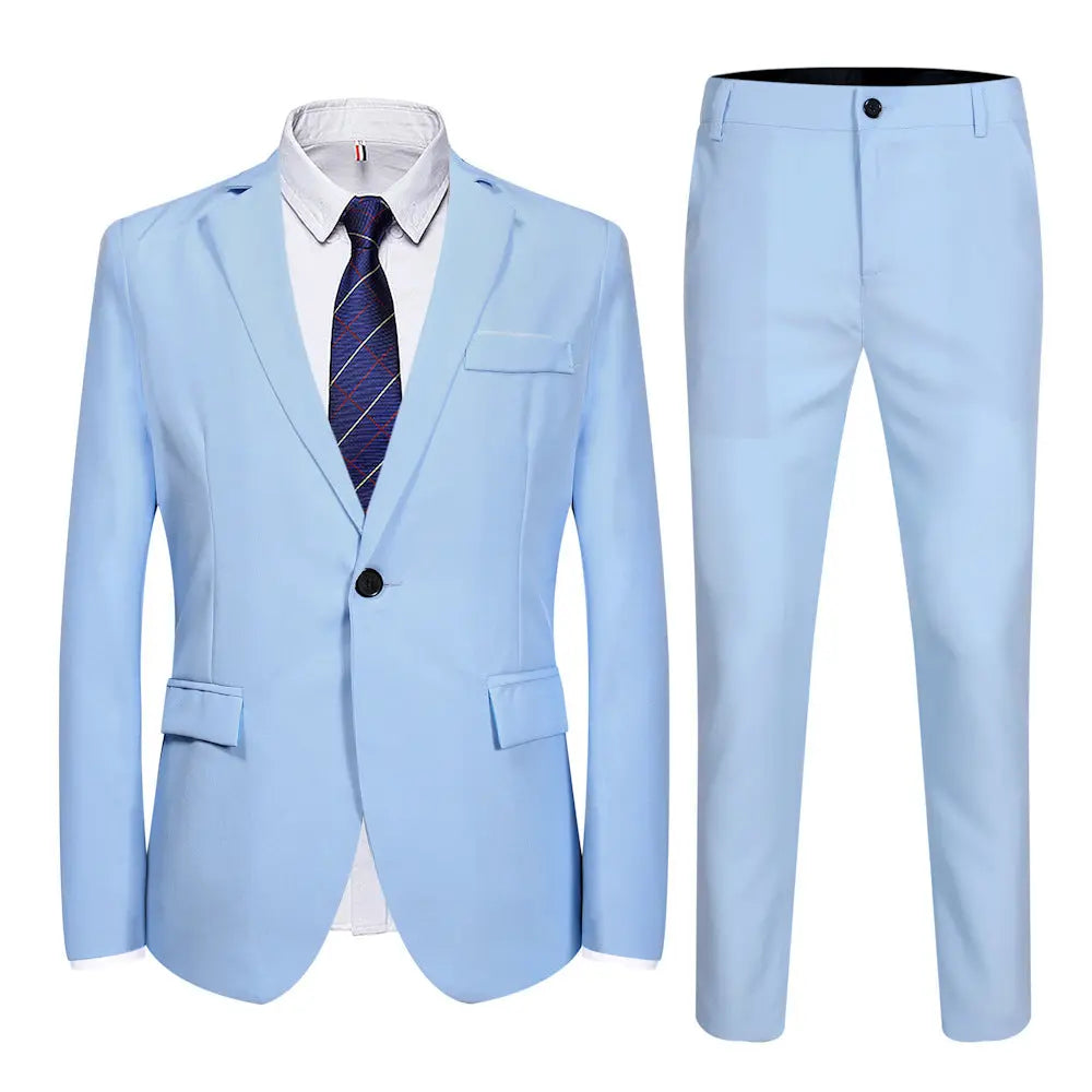Men's Business Slim Small Suit Jacket Suit - WAlMYe #